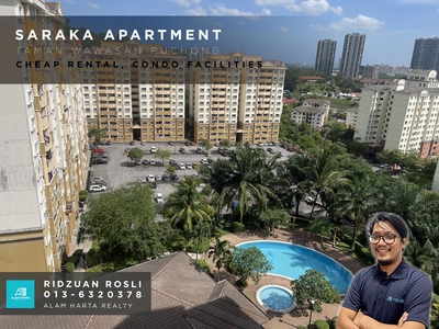 [Cheap Rental] Condo Facilities, Saraka Apartment, Taman Wawasan, Puchong for rent