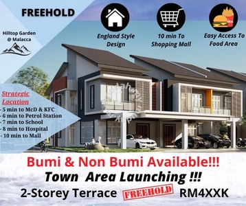 New FREEHOLD Double Storey Terrace Cornerlot Bukit Katil Tehel Melaka