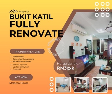 Renovated Big Size 22 x 76 Freehold 2 Sty Teres House Bukit Katil Jaya