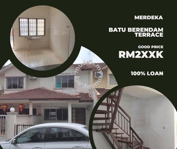 100% Full Loan 2 Sty Terrace House Merdeka Infineon CTRM Batu Berendam