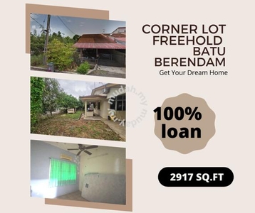 100% Loan Corner 2900 sqft Freehold 1 Sty Teres Kasawari Batu Berendam