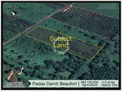 Beaufort Padas Damit Flat Land I 4.2 Acres NT I Road Accessible