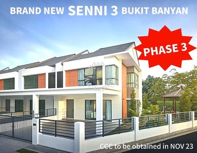 【BRAND NEW PHASE 3】2 Storey Terrace House Sale @ SENNI 3 BUKIT BANYAN