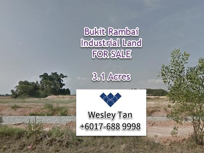 Bukit Rambai 3 Acres Industrial Land for Sale