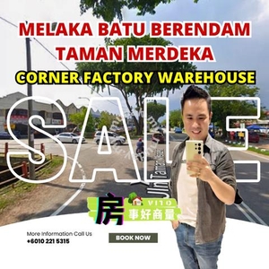 Corner Semi D Factory Warehouse at Taman Merdeka near Cheng Krubong