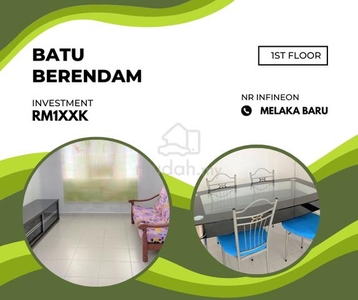 Good Investment 1st Floor Fully Tile Melaka Baru Batu Berendam nr Infi