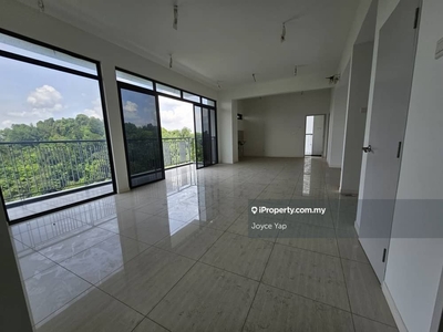 High floor unit facing forest view with balcony