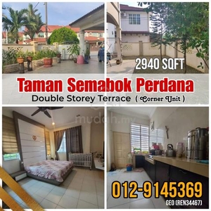 LIMITED 2940sqft 2 Storey Terrace Corner Taman Semabok Perdana Melaka
