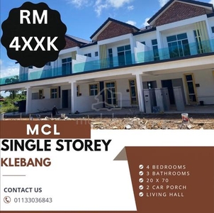 One And Half Storey Terrace House (Klebang For Malay Only)