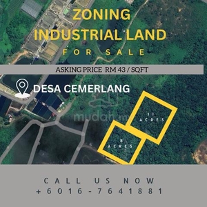 19 Acres Zoning Industrial Land, Jln Desa Tropika, Tmn Desa Cemerlang