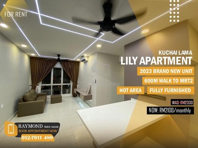 2023 NEW Apartment Kuchai Lama, Fully Furnished (Lily Apartment)