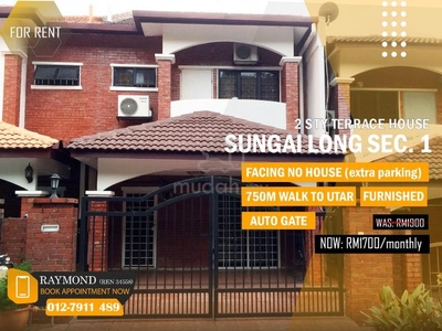 [Autogate Furnished] 2 Storey House Sungai Long For Rent, Sg Long UTAR