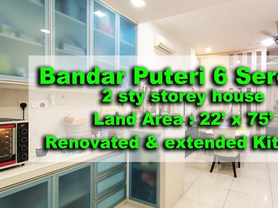 Bandar Puteri 6 Serena 2 sty storey house, Renovated & extended Kitchen