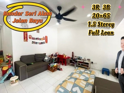 Bandar Seri Alam Jalan Bayu/ Full Loan/ 1.5 Storey/ Masai/ Market Cheapest