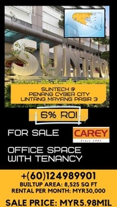 Commercial office space for sale at Suntech, Penang with high ROI