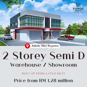 Double Storey Semi Detached Warehouse/Showroom, Jalan Miri Bypass