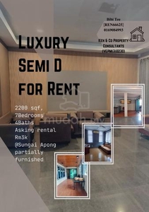 For Rent Luxury Semi D house @Jalan SG Apong