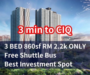 freehold full loan big size 3 bed condo@jb ciq rts shuttle bus