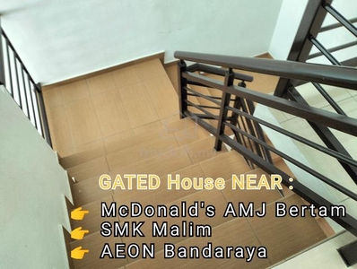 Gated 2 Storey House ~ McD AMJ Malim, SMK Malim, AEON Bandaraya