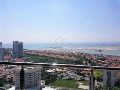 High floor, fully furnished & with nice sea view!
