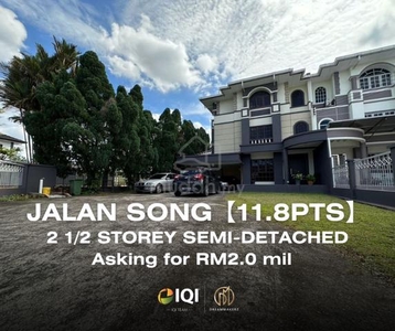 Jalan Song【11.8pts】- Well Maintained 2 1/2 Storey Semi-D