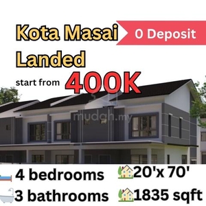 Kota Masai Landed Double Storey House 4 Bedroom 3 Bathroom Cheapest JB