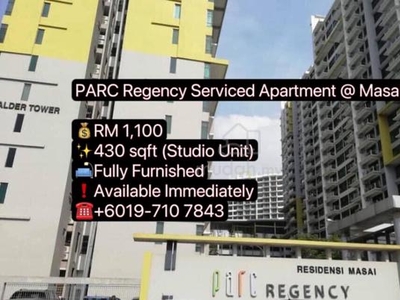 PARC Regency Serviced Apartment Studio Unit Fully Furnished FOR RENT