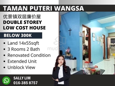 Puteri Wangsa Double Storey Low Cost Renovated Unit Unblock View
