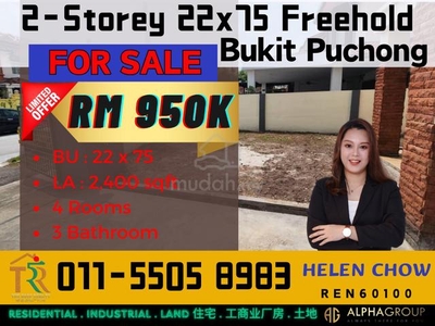 [Sale] 2-Storey 22 x75 Bukit Puchong-Newly Refurbished Endlot with 10f