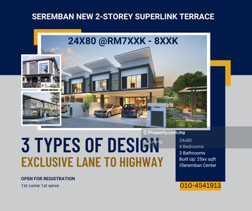 Seremban New Superlink Terrace House Open For Sales Now