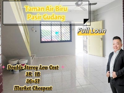 Taman Air Biru Low Cost Corner Lot/ Full Loan/ 36×51/ 3R 1B/ Market Cheapest/ Pasir Gudang/ Masai