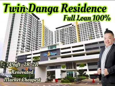 Twin Danga Residence/ Full Loan/ Market Cheapest/ AAA Stock/ Johor Bahru/ Jb town/ Taman Laguna