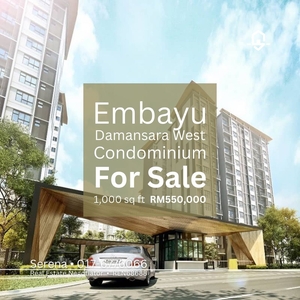 Brand New Corner Unit Completed with Partial Furnished! Embayu Damansara West Condominium for SALE!!