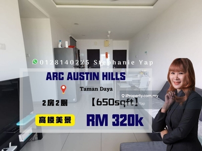 Arc Apartment, Taman Daya, Mount Austin, High Floor, Freehold