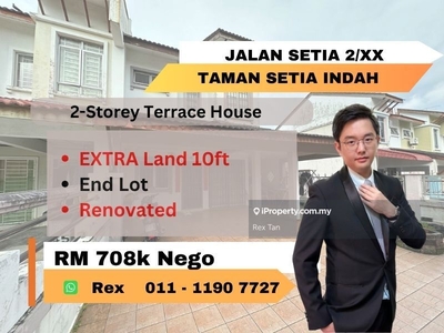 Extra 10ft Land Double Storey End Lot at Setia Indah, Johor Bahru, JB