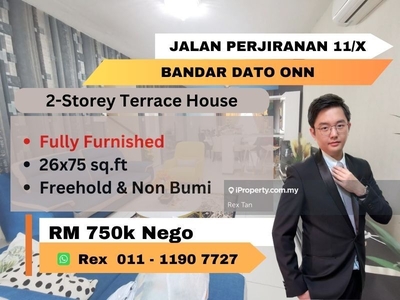 Fully Furnish 2-Storey Terrace House at Perjiranan 11 @Bandar Dato Onn