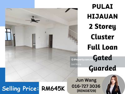 Pulai Hijauan Cluster, Full Loan, Facing Unblock, Gated Guarded, 4 Bed
