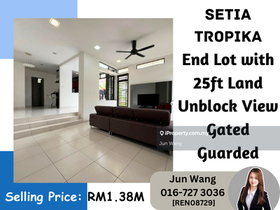 Setia Tropika, End Lot with 25ft Land, Unblock View, Renovated, G&G