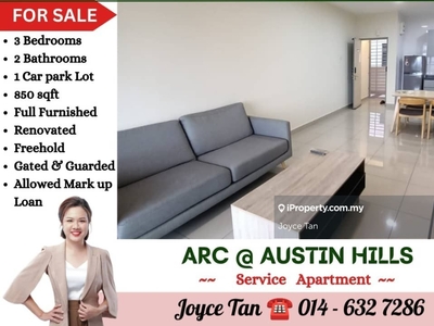 Lowest in market! only Rm 355k for 3 bed, full furnish @ Arc Austin