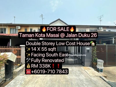 Taman Kota Masai @ Jalan Duku 26 Double Storey Low Cost House For Sale