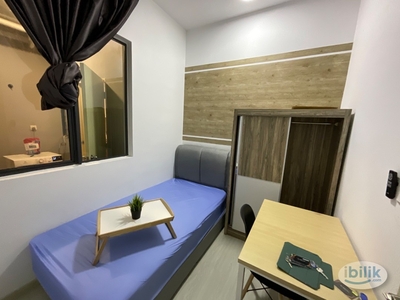 5min to LRT (1.5month Deposit) [ The Hamilton Wangsa Maju Setapak ] Fully Furnished Single Room with A/C & Fan For Rent near LRT Sri Rampai