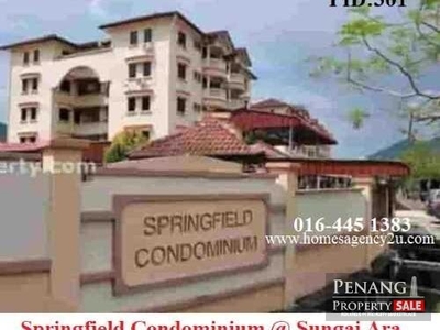 Ref:73, Springfield Furnished Condo with 2 car parks at Sg Ara near Bayan Lepas FTZ, Air-port