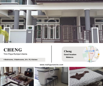 Nice Furnish 2 Sty Terrace Big House 24 x 70 Paya Rumput Utama Cheng Melaka