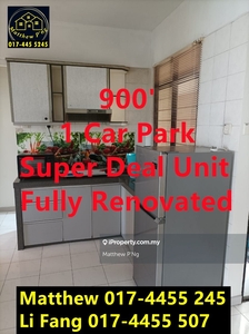Sunny Ville -Fully Renovated -Super Deal -900' - 1 Car Park -Batu Uban