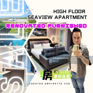 High Floor Seaview Renovated Furnished Apartment at Kota Laksamana