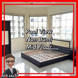 Non Bumi / Mid Floor / Fully furnished / Pool View