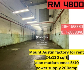 Mount Austin Jalan Mutiara 5/x 1.5 Storey Link Factory For Rent Johor Jaya Desa Cemerlang Taman Daya