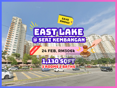 Bank Auction Save Rm94k East Lake Condo @ Seri Kembangan Serdang