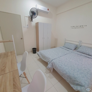 [Below market value] Fully furnish room @UTAR Sungai Long! Free 300mbps WIFI, electricity and water bill!