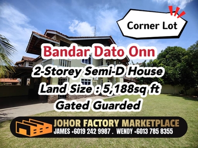Bandar Dato Onn Big Land Size Corner Lot Renovated Semi-D House For Sale